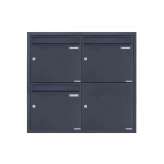 Briefkasten Manufaktur Basic | 3er 2x2 Edelstahl Unterputz Briefkastenanlage BASIC Plus 382XU UP - RAL nach Wahl - 3 Parteien 10