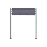 Briefkasten Manufaktur Basic | 3er 1x3 Standbriefkasten Design BASIC 381 ST-R - DB703 eisenglimmer 100mm Tiefe