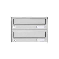 Briefkasten Manufaktur Basic | 2er Aufputz Briefkastenanlage Design BASIC 385A AP - Edelstahl V2A, geschliffen