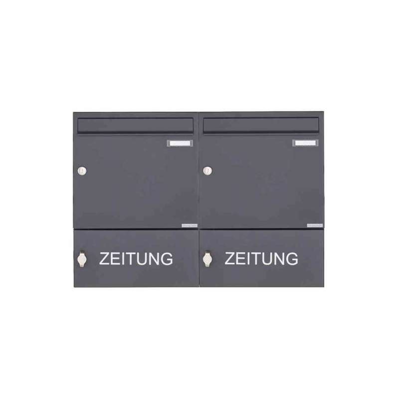 3er 3x1 Aufputz Briefkasten BASIC 382A AP Mit Zeitu Produktbild-Vorschau 10