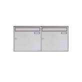 Briefkasten Manufaktur Basic | 2er 1x2 Edelstahl Aufputz Briefkasten Design BASIC Plus 382XA AP - Edelstahl V2A geschliffen 100m