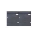 Briefkasten Manufaktur Basic | 2er 1x2 Aufputz Briefkasten BASIC 382A AP mit Zeitungsfach - RAL 7016 anthrazitgrau