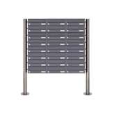 Briefkasten Manufaktur Basic | 24er Briefkastenanlage freistehend Design BASIC 385-7016 ST-R - RAL 7016 anthrazitgrau