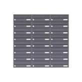 Briefkasten Manufaktur Basic | 24er 8x3 Aufputz Briefkastenanlage Design BASIC 385A-7016 AP - RAL 7016 anthrazitgrau