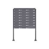 Briefkasten Manufaktur Basic | 23er Briefkastenanlage freistehend Design BASIC 385P-7016 ST-T - RAL 7016 anthrazitgrau