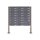 Briefkasten Manufaktur Basic | 22er Briefkastenanlage freistehend Design BASIC 385-7016 ST-R - RAL 7016 anthrazitgrau