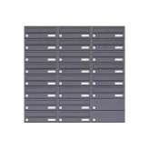 Briefkasten Manufaktur Basic | 22er 8x3 Aufputz Briefkastenanlage Design BASIC 385A-7016 AP - RAL 7016 anthrazitgrau