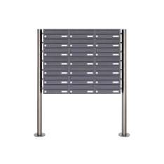 Briefkasten Manufaktur Basic | 21er Briefkastenanlage freistehend Design BASIC 385 ST-R - RAL 7016 anthrazitgrau