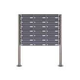 Briefkasten Manufaktur Basic | 21er Briefkastenanlage freistehend Design BASIC 385 ST-R - RAL 7016 anthrazitgrau