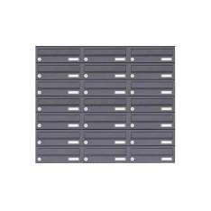 Briefkasten Manufaktur Basic | 21er 7x3 Aufputz Briefkastenanlage Design BASIC 385A-7016 AP - RAL 7016 anthrazitgrau
