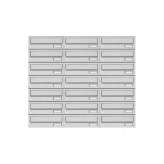 Briefkasten Manufaktur Basic | 21er 7x3 Aufputz Briefkastenanlage Design BASIC 385A- VA AP - Edelstahl V2A, geschliffen
