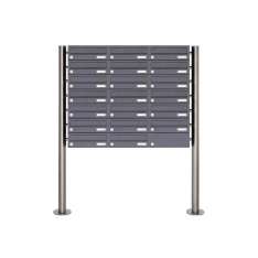 Briefkasten Manufaktur Basic | 20er Briefkastenanlage freistehend Design BASIC 385 ST-R - RAL 7016 anthrazitgrau