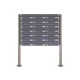 Briefkasten Manufaktur Basic | 20er Briefkastenanlage freistehend Design BASIC 385 ST-R - RAL 7016 anthrazitgrau