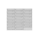 Briefkasten Manufaktur Basic | 20er 7x3 Aufputz Briefkastenanlage Design BASIC 385A- VA AP - Edelstahl V2A, geschliffen