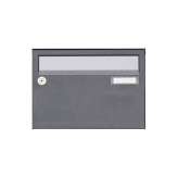 Briefkasten Manufaktur Basic | 1er Aufputz Briefkastenanlage Design BASIC Plus 385 XA 220 - Edelstahl - RAL nach Wahl