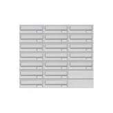 Briefkasten Manufaktur Basic | 19er 7x3 Aufputz Briefkastenanlage Design BASIC 385A- VA AP - Edelstahl V2A, geschliffen