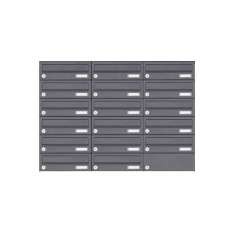 Briefkasten Manufaktur Basic | 17er Edelstahl Aufputz Briefkastenanlage Design BASIC Plus 385XA AP - RAL nach Wahl