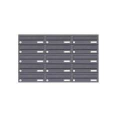 Briefkasten Manufaktur Basic | 15er 5x3 Aufputz Briefkastenanlage Design BASIC 385A-7016 AP - RAL 7016 anthrazitgrau