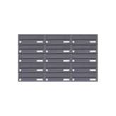 Briefkasten Manufaktur Basic | 15er 5x3 Aufputz Briefkastenanlage Design BASIC 385A-7016 AP - RAL 7016 anthrazitgrau