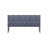 Briefkasten Manufaktur Basic | 12er Briefkastenanlage freistehend BASIC 863 ST-Q mit 6x Paketfach -12x Briefkasten in RAL 7016