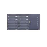 Briefkasten Manufaktur Basic | 10er Aufputz Paketbriefkasten BASIC 863 AP mit Paketfach 550x370 in RAL 7016 anthrazitgrau Rechts