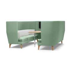 Boss Design Entente High Back Media Booth - 4-6 person