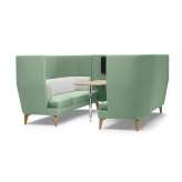 Boss Design Entente High Back Media Booth - 4-6 person