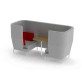 Boss Design Entente High Back Booth - 2 Person