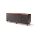 Boss Design Credenza - 2 door 6 drawer on wire feet