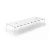 Boss Design ATOM Meeting Table with Power & Data Cutout - Large Rectangular