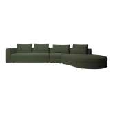 BoConcept Bergamo sofa with round lounging unit