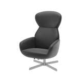 BoConcept Athena Lounge Chair 1370 with reclining back function and swivel base