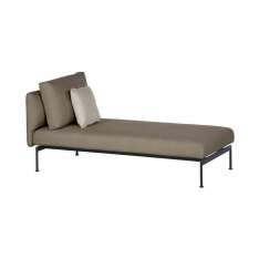 Barlow Tyrie Layout Single Lounger - Double seat with single back (Forge Grey Frame)