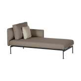 Barlow Tyrie Layout Single Chaise - Double seat and single back + single low arm (Forge Grey Frame)