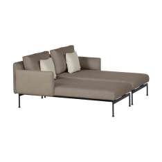 Barlow Tyrie Layout Double Chaise - Double seats and single backs + single low arms (Forge Grey Frame)
