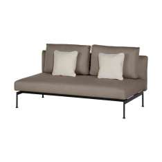 Barlow Tyrie Layout Double Bench - Double seat with back (Forge Grey Frame)