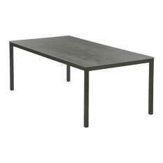 Barlow Tyrie Equinox Table 200 Rectangular (powder coated) (Graphite Frame - Dusk Ceramic)