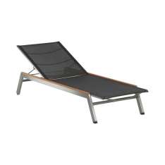 Barlow Tyrie Equinox Lounger (Teak Capping - Charcoal Sling)