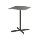 Barlow Tyrie Equinox High Dining Pedestal Table 70 Square (powder coated) (Graphite Frame - Dusk Ceramic)