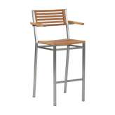 Barlow Tyrie Equinox High Dining Carver with Teak Seat & Back