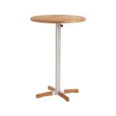 Barlow Tyrie Equinox High Dining Bistro Table 70 Ø Circular with Teak top