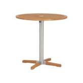 Barlow Tyrie Equinox High Dining Bistro Table 100 Ø Circular with Teak top