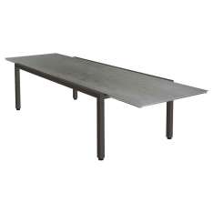 Barlow Tyrie Equinox Extending Table 360 Rectangular (powder coated) (Graphite Frame - Dusk Ceramic)