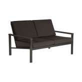 Barlow Tyrie Equinox Deep Seating Two-seater Settee (powder coated) (Graphite - Carbon Sunbrella® Webbing)