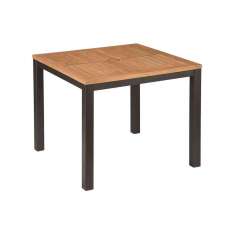 Barlow Tyrie Aura Table 90 (Teak Top and Graphite Frame)