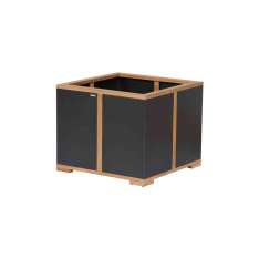 Barlow Tyrie Aura Planter 65 with teak edging (Graphite Frame)