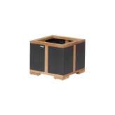 Barlow Tyrie Aura Planter 38 with teak edging (Graphite Frame)