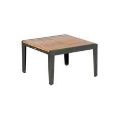 Barlow Tyrie Aura Low Table 60 Square (Teak Top and Graphite Frame)