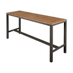 Barlow Tyrie Aura High Dining Table 200 Rectangular (Teak Top and Graphite Frame)