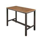 Barlow Tyrie Aura High Dining Table 140 (Teak Top and Graphite Frame)